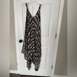 Black and Cream Floral Dress